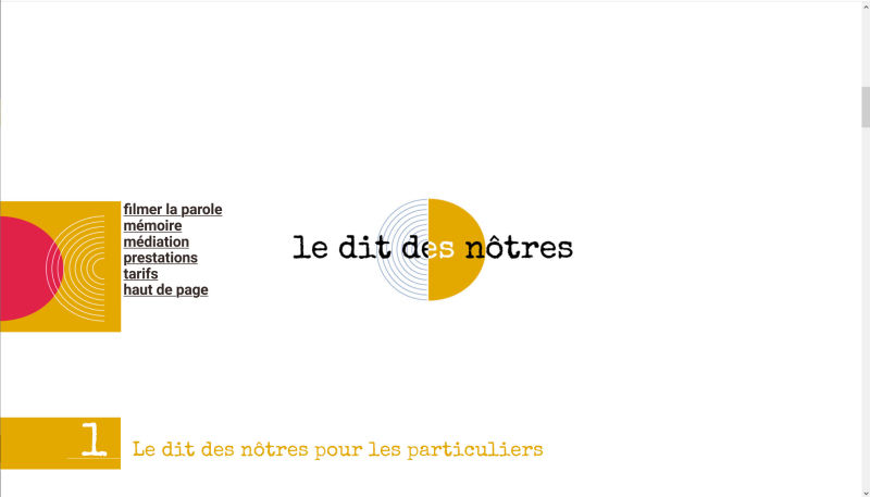 Création web-design Le Dit Des Nôtres