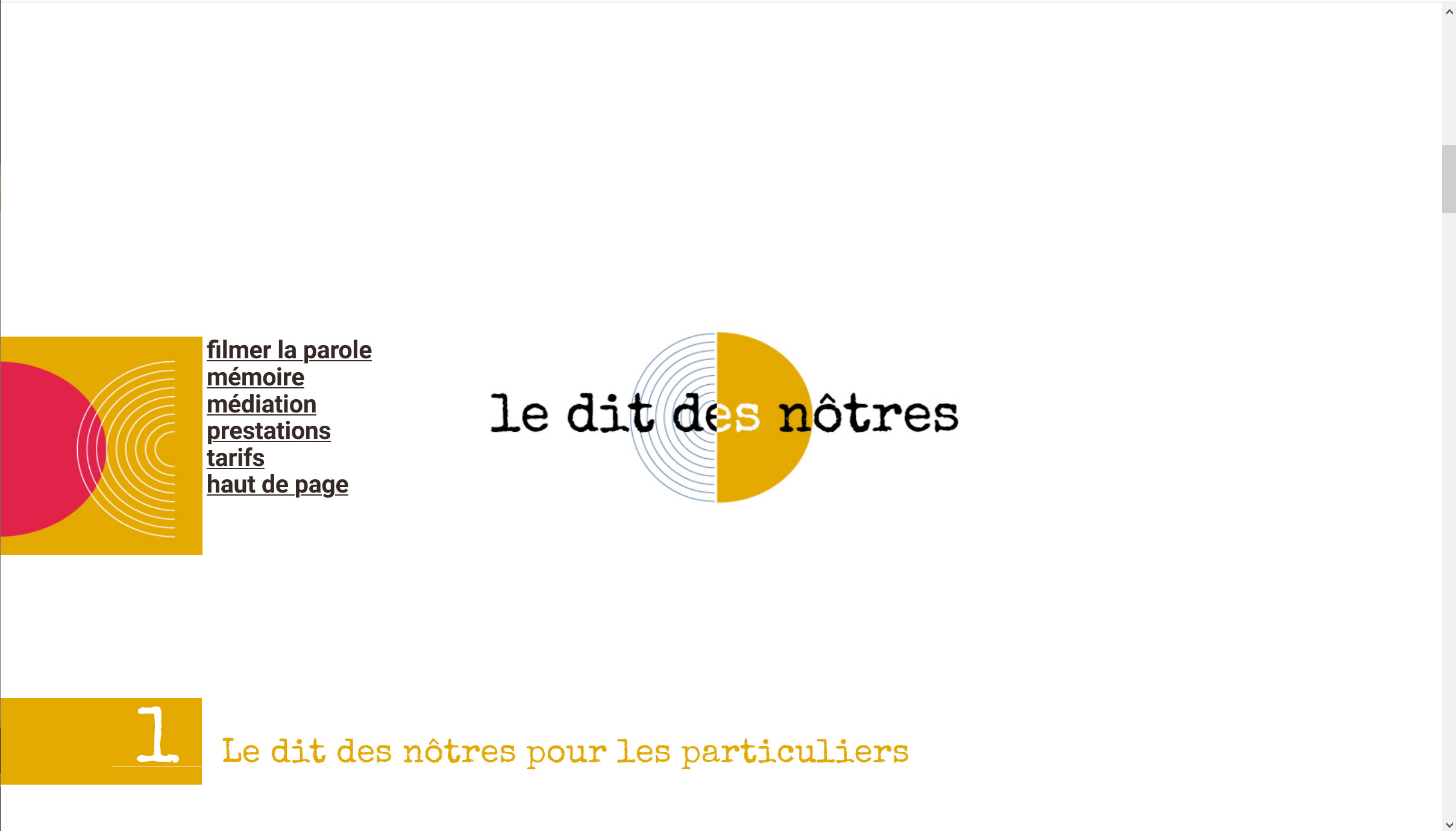 Création web-design Le Dit Des Nôtres
